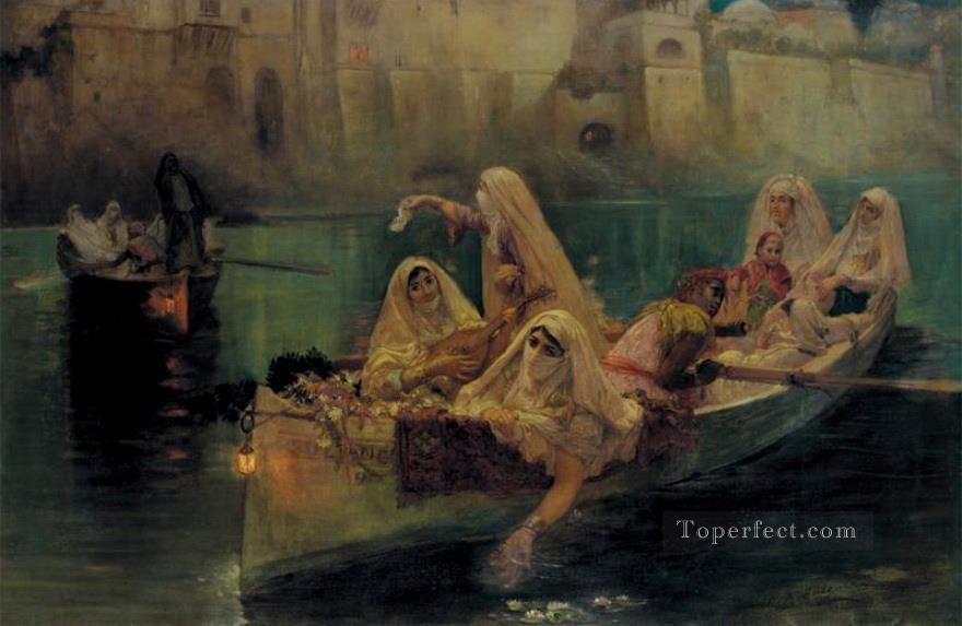 The Harem Boats Frederick Arthur Bridgman Frederick Arthur Bridgman Arab Oil Paintings